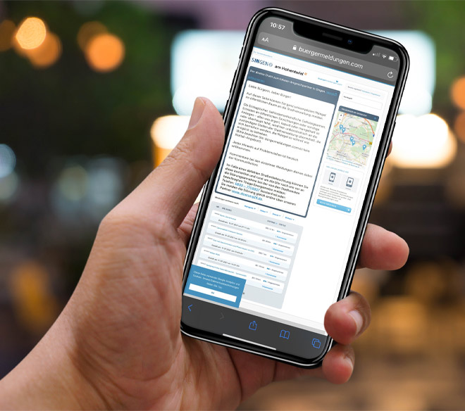 Mängelmelder der Stadt Singen Mängelmelder der Stadt Singen